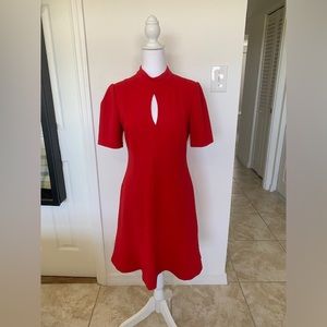 New Without Tag Red Donna Morgan Collared Sleeve Dress Size 6